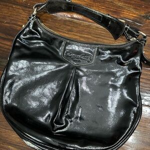Dooney & Bourke Black Patent Leather Shoulder Bag